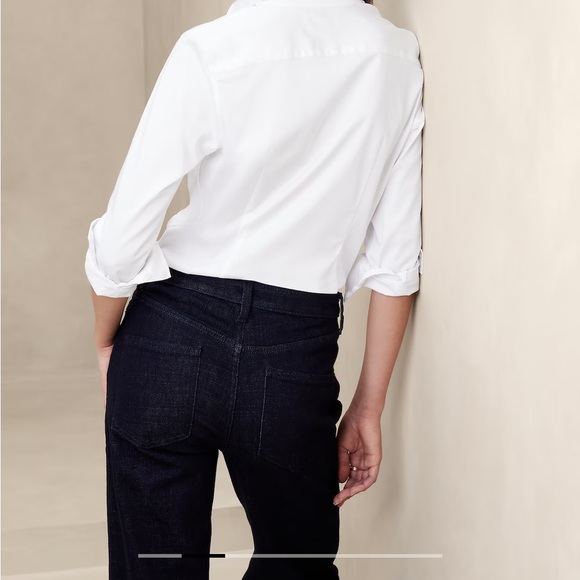 NWT Banana Republic Factory white button down, size 4 - Picture 3 of 8